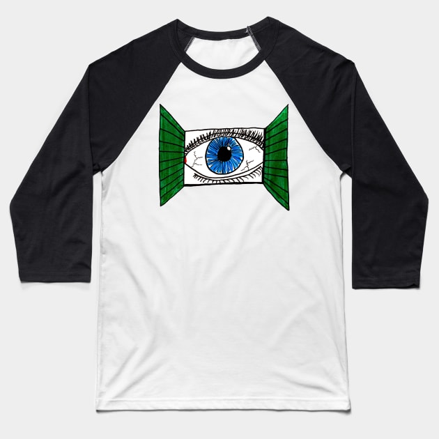 Window to the Soul Baseball T-Shirt by natees33